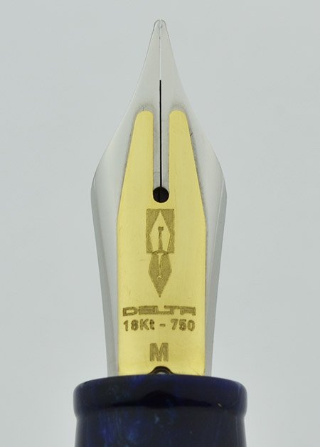 Delta Fusion 82 Fountain Pen - Blue Resin, Medium 18k Fusion